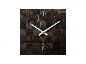 Часы настенные SLT 5195 CHESS BLACK WOOD в Краснозёрском - krasnozyorskoe.mebel-nsk.ru | фото