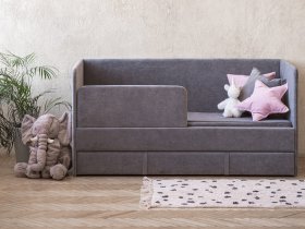 Диван-кровать Happy (темно-серый) в Краснозёрском - krasnozyorskoe.mebel-nsk.ru | фото