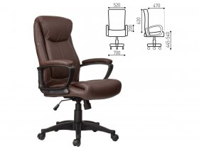 Кресло офисное BRABIX Enter EX-511, коричневое в Краснозёрском - krasnozyorskoe.mebel-nsk.ru | фото