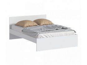 Кровать двуспальная 1,4м Бруклин СБ-3353 (белый) в Краснозёрском - krasnozyorskoe.mebel-nsk.ru | фото