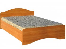 Кровать двуспальная 1,6м-1 (круглая спинка) в Краснозёрском - krasnozyorskoe.mebel-nsk.ru | фото