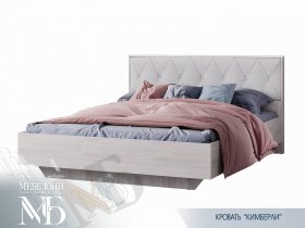 Кровать двуспальная 1,6м Кимберли КР-13 в Краснозёрском - krasnozyorskoe.mebel-nsk.ru | фото