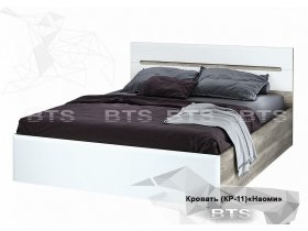 Кровать двуспальная 1,6 м  Наоми КР-11 в Краснозёрском - krasnozyorskoe.mebel-nsk.ru | фото
