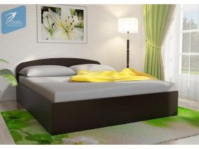 Кровать двуспальная 1,6м с подъем. мех. (венге) в Краснозёрском - krasnozyorskoe.mebel-nsk.ru | фото