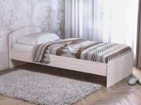 Кровать односпальная 80 с низкой спинкой (ясень шимо светлый) в Краснозёрском - krasnozyorskoe.mebel-nsk.ru | фото