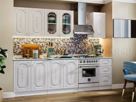 Кухонный гарнитур Лиза-2 (белый) в Краснозёрском - krasnozyorskoe.mebel-nsk.ru | фото