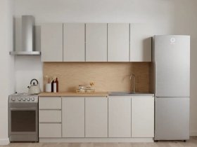 Кухонный гарнитур Мори 2,0 м (сатин) в Краснозёрском - krasnozyorskoe.mebel-nsk.ru | фото