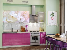 Кухонный гарнитур Вишневый цвет в Краснозёрском - krasnozyorskoe.mebel-nsk.ru | фото