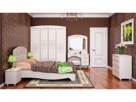 Модульная спальня Каролина в Краснозёрском - krasnozyorskoe.mebel-nsk.ru | фото