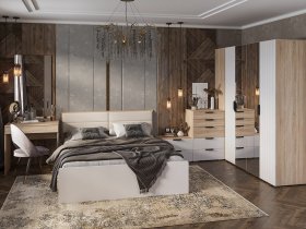 Модульная спальня Норд в Краснозёрском - krasnozyorskoe.mebel-nsk.ru | фото