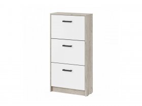 Обувница ОБ-2 Вега (дуб крафт серый/белый) в Краснозёрском - krasnozyorskoe.mebel-nsk.ru | фото