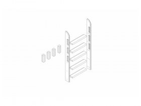 Пакет №10 Прямая лестница и опоры для двухъярусной кровати Соня в Краснозёрском - krasnozyorskoe.mebel-nsk.ru | фото