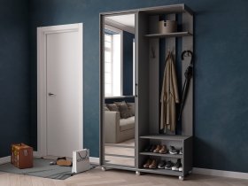 Прихожая «Ларго-2» (графит серый) в Краснозёрском - krasnozyorskoe.mebel-nsk.ru | фото