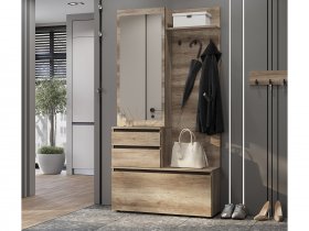 Прихожая ПР-04 Энигма (венге/дуб каньон) в Краснозёрском - krasnozyorskoe.mebel-nsk.ru | фото