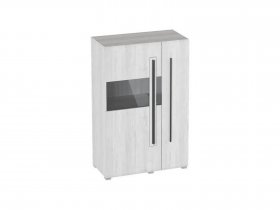 Шкаф-витрина двухдверный Ницца (дуб витенберг) (гостиная) в Краснозёрском - krasnozyorskoe.mebel-nsk.ru | фото