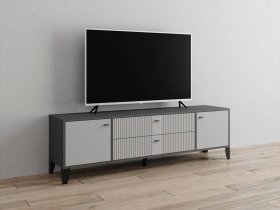Тумба под ТВ Парус-10 (графит/светло-серый) в Краснозёрском - krasnozyorskoe.mebel-nsk.ru | фото